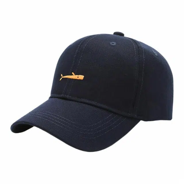 浪莎 春夏季可爱小鱼刺绣宽檐舒适百搭户外出游防晒遮阳休闲时尚大头围显脸小 聚酯纤维 鸭舌帽 男女同款情侣款