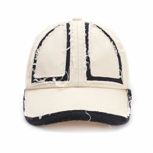 肯默 复古破损做旧 小众设计   四季百搭  修饰脸型 软顶可调节 棉 鸭舌帽 男女同款情侣款