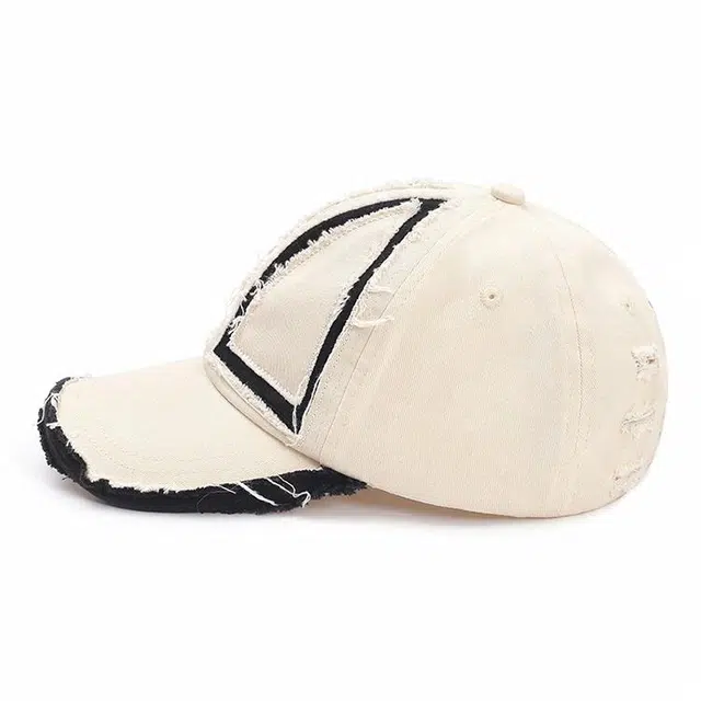 肯默 复古破损做旧 小众设计   四季百搭  修饰脸型 软顶可调节 棉 鸭舌帽 男女同款情侣款