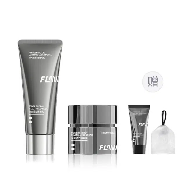 弗拉维 男士水乳 护肤套装 修护控油提亮水润淡痘印祛痘紧致维稳舒缓补水 保湿去黑头改善暗沉熬夜肌肤清爽不粘腻