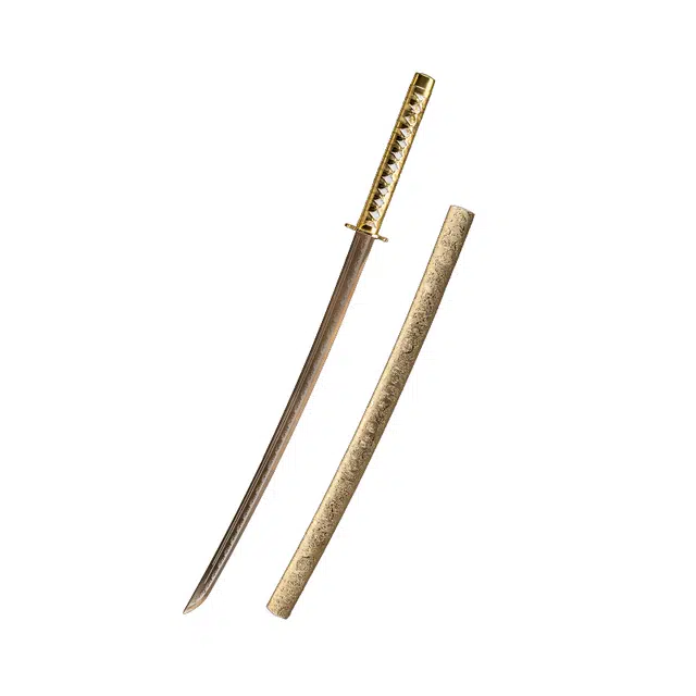 天字号 金龙刀 皮鞘合金装高锰钢武士长刀剑 冷兵器未开刃 收藏 成品模型