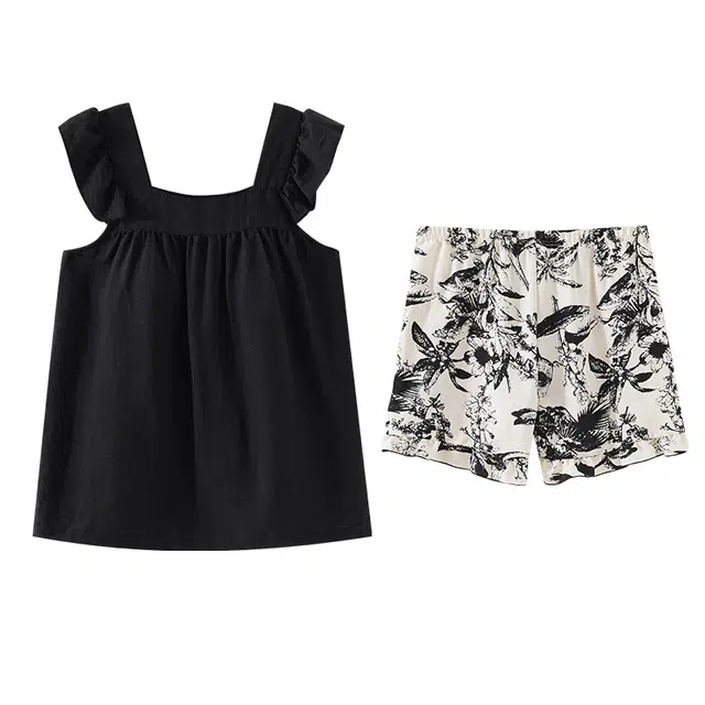 欧诗帛 韩版甜美带胸垫可爱家居服睡衣套装 女款 图片色