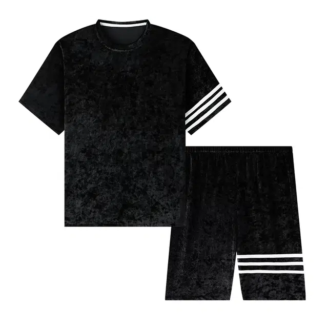 宫蝶 家居服可外穿休闲简约睡衣套装 男款