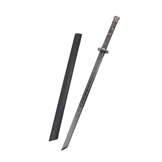 天字号 翔龙唐横刀 锌合金精雕装长刀锰钢宝剑龙泉 成品模型