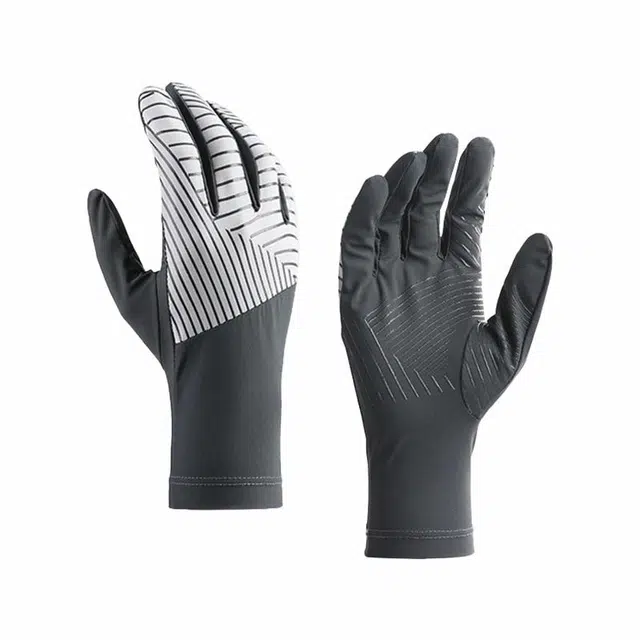 俞兆林 夏季速干透气户外出行钓鱼登山骑行自行车摩托车开车高尔夫防紫外线防滑弹力薄款 锦纶 防晒手套 男款