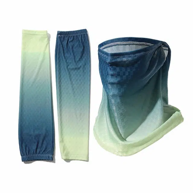 【组合装更划算】 南极人 冰丝面罩全脸护颈一体防紫外线脖套挂耳面巾冰袖骑行开车运动遮阳护手臂套加长透气 薄款 防晒袖 男女同款情侣款