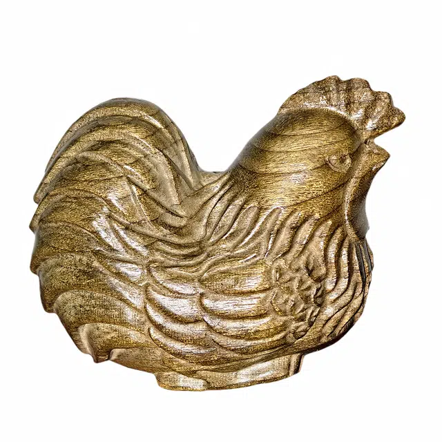 仙作美 假一赔万（金鸡报喜）金丝楠手把件中式工艺品文玩 阴沉木 木作摆件 男女同款情侣款