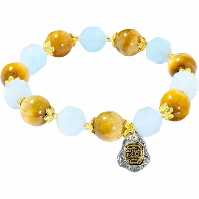 本木 【前程似锦 学业顺利】扎基拉姆守护转运净化霉运进宝时来运转好运八方来财小众高级好运礼盒 虎眼石 手串 男女同款情侣款