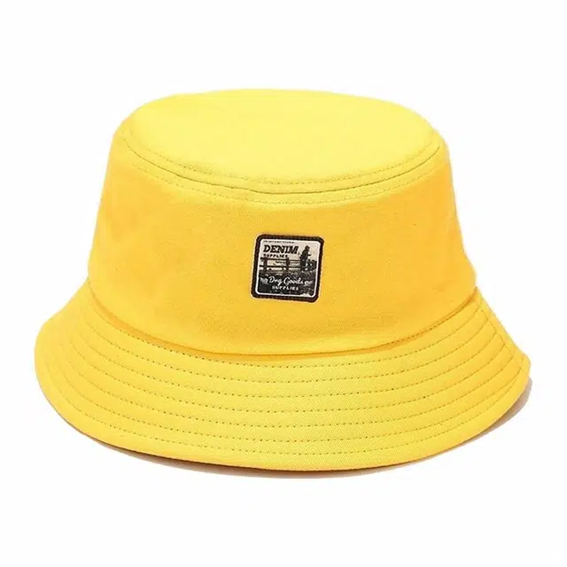 木林森 春夏季复古贴标时尚潮流盆帽户外出游休闲简约大头围显脸小水桶帽 聚酯纤维 渔夫帽 男女同款情侣款