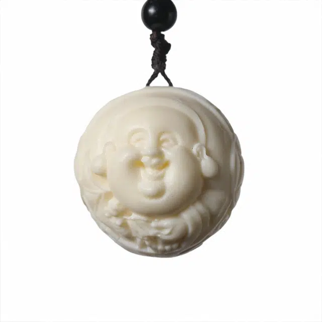 顺丰包邮 絮物 国潮新中式盘玩文玩吉祥如意节节高升弥勒圆牌转运百搭学生党必备#好运文玩在造 象牙果 手把件 男女同款情侣款