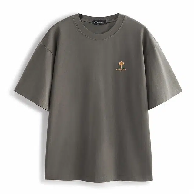 PEACEBIRD MEN Summer Artist Series Colorblock Back Print T-Shirt