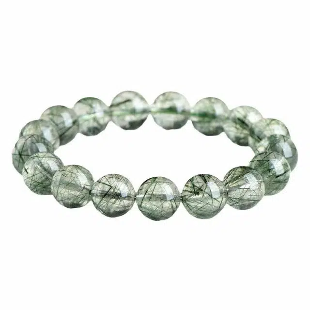 月岚 能量磁场开运轻奢珠宝级设计师甄选高定小众高级感#好运天然 绿发晶 手串 男女同款情侣款