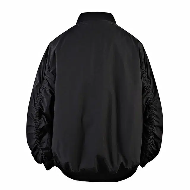 雅鹿 基础款复古简约百搭高街通勤百搭休闲棒球领宽松工装拉链落肩教练夹克外套 男女同款