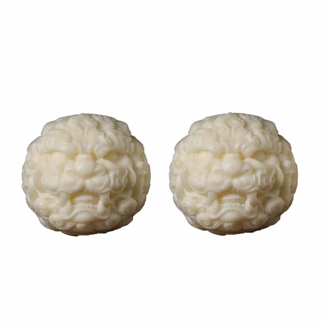 顺丰包邮 絮物 国潮新中式手工好运连连八方来财文玩盘玩招财纳福湘工雕刻节节高升文玩手饰#好运再造 象牙果 手把件 男女同款情侣款