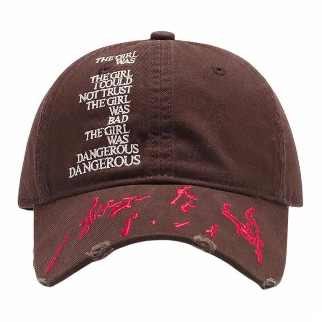 优莲茵 经典创意字母刺绣软顶弯檐 欧美街头时尚百搭遮阳帽 独特设计 棉 鸭舌帽 男女同款情侣款