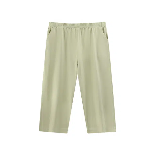 莫代尔 简约休闲舒适亲肤透气柔软百搭纯色七分裤春夏季睡裤 女款