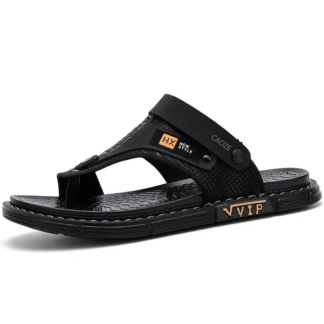 潮泽 日常休闲百搭 防磨防滑人字拖鞋 男款