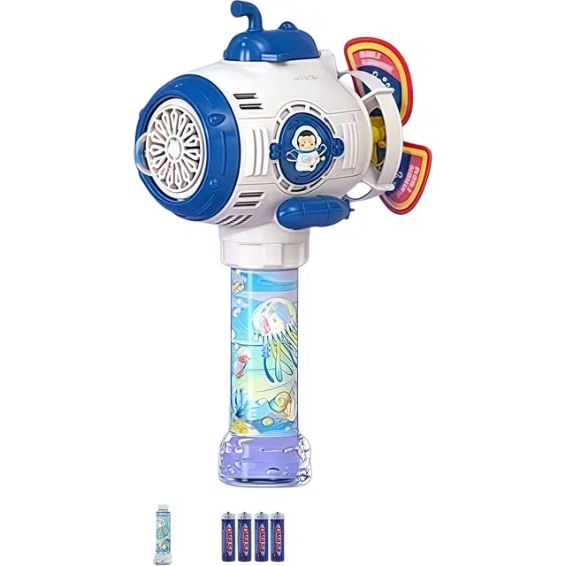 古欧 潜艇风车全密封手持型 电动多孔出泡 翻转不漏液 泡泡机