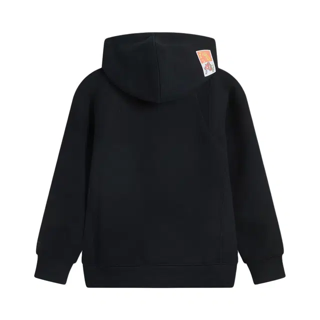 李宁儿童卫衣 运动生活系列 字母连帽套头宽松舒适长袖 黑色 青少年