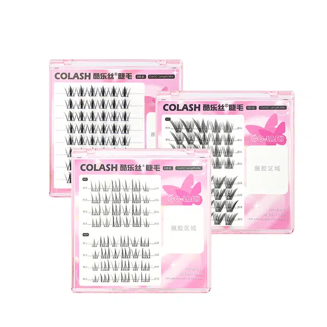 酷乐丝 不规则泰妆+云朵小恶魔+九尾兔假睫毛 眼尾拉长款自然纤长款 贴合无感 仿真舒适 狐系飞扬三盒装