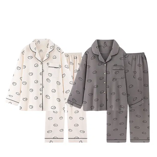 俏韵 薄款家居服高级感舒适可外穿睡衣套装 男女同款