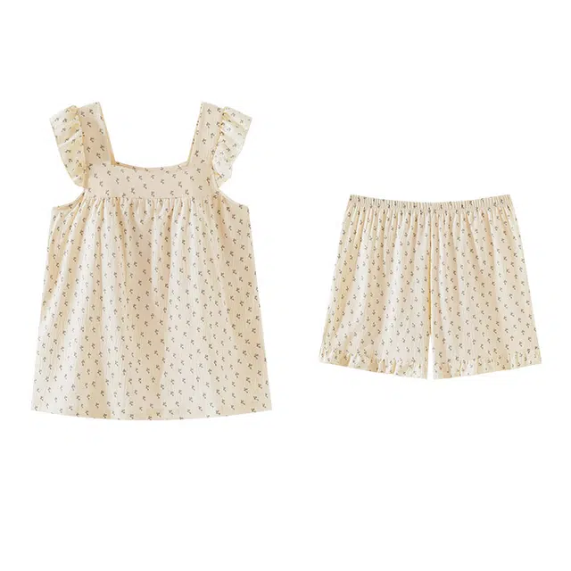 欧诗帛 甜美可爱带胸垫学生家居服睡衣套装 女款 图片色