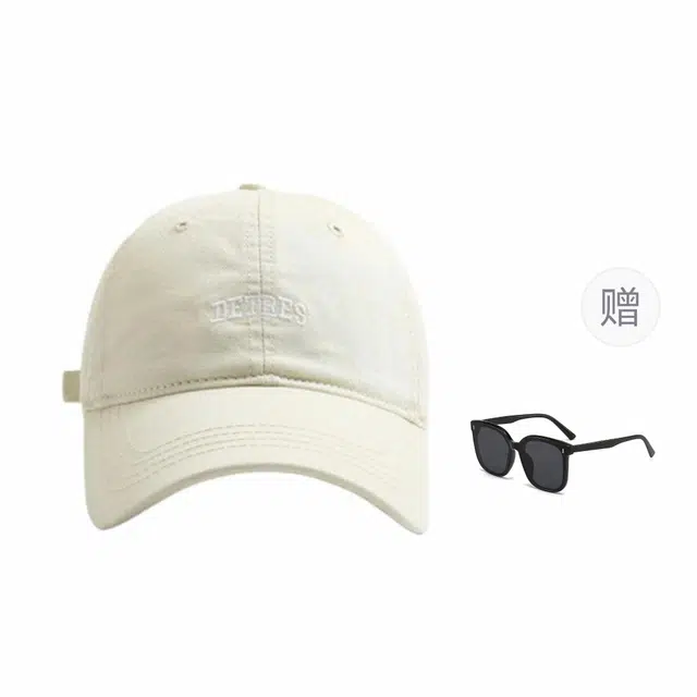 木林森 日系潮流软顶复古简约字母刺绣春夏百搭弯檐 棉 鸭舌帽 男女同款情侣款