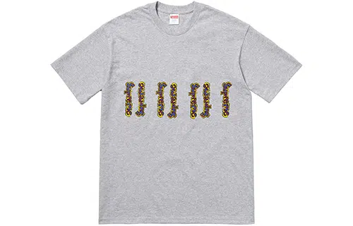 Supreme SS18 Gonz Logo Tee Heather Grey LogoT