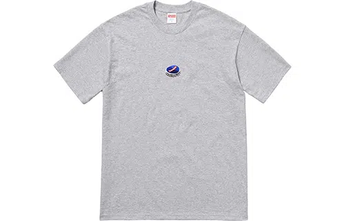 Supreme FW18 Bottle Cap Tee Heather Grey LogoT