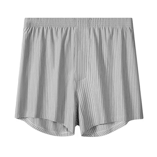对你的私语 条纹中腰高弹大码居家内裤 男款 组合装