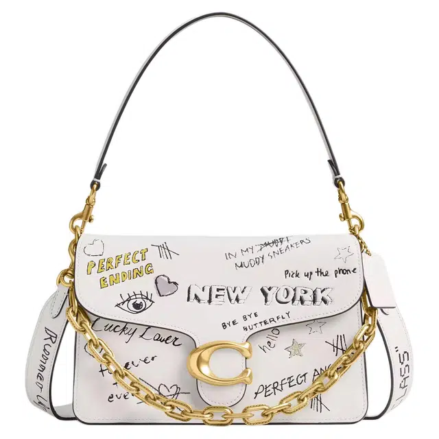 COACH Chain Tabby 26 White