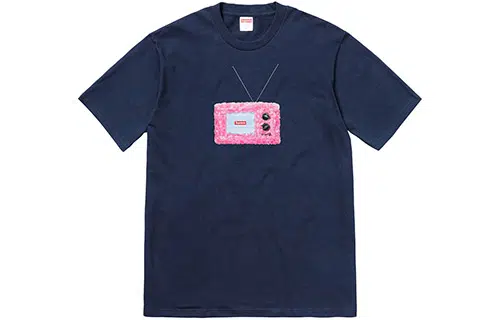 Supreme SS18 TV Tee Navy T