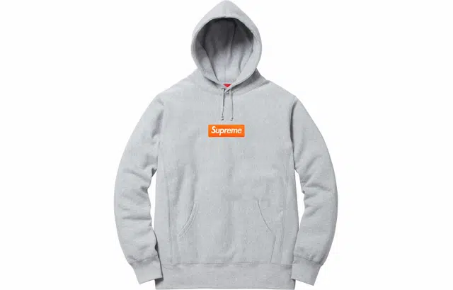Supreme FW17 Box Logo Hooded Sweatshirt Heather Grey Bogo