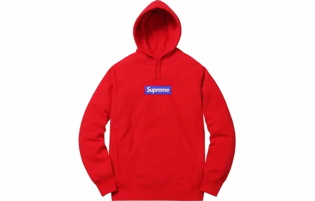 Supreme FW17 Box Logo Hooded Sweatshirt Red Bogo