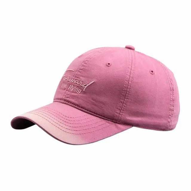 优莲茵 复古个性时尚字母刺绣复古时尚渐变色大帽檐 水洗户外休闲百搭 棉 鸭舌帽 男女同款情侣款