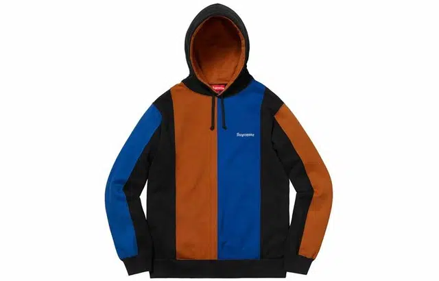 Supreme FW18 Tricolor Hooded Sweatshirt Black
