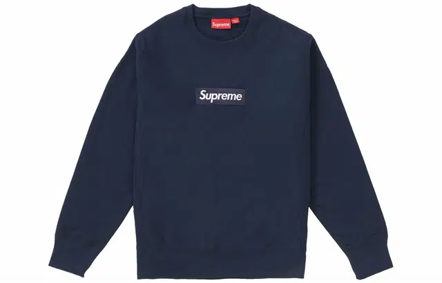 Supreme FW18 Box Logo Crewneck Navy