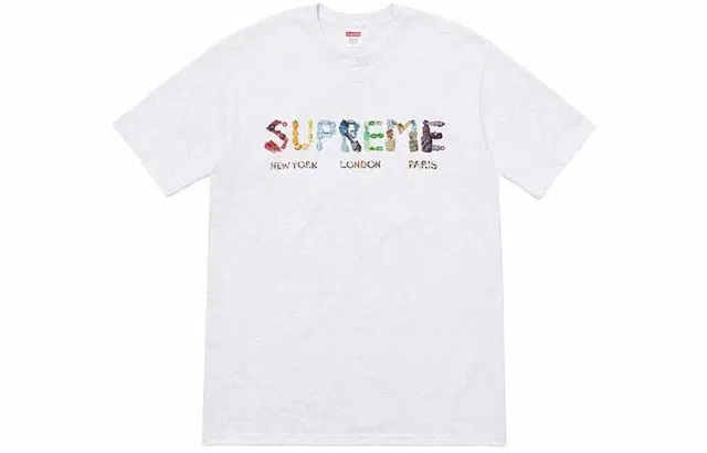 Supreme SS18 Rocks Logo Tee Grey