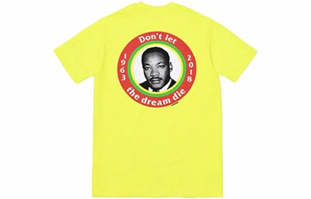 Supreme SS18 MLK Dream Tee Bright Yellow T