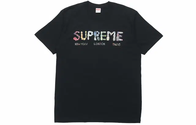 Supreme SS18 Rocks Tee Black Logo T