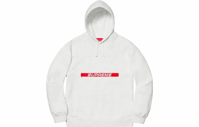 Supreme SS19 Zip Pouch Hooded Sweatshirt White