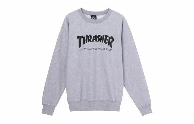Thrasher Mag Logo Crewneck Sweatshirt Grey