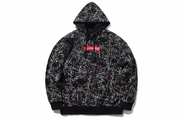 Li-Ning Red Flag Hoodie Black