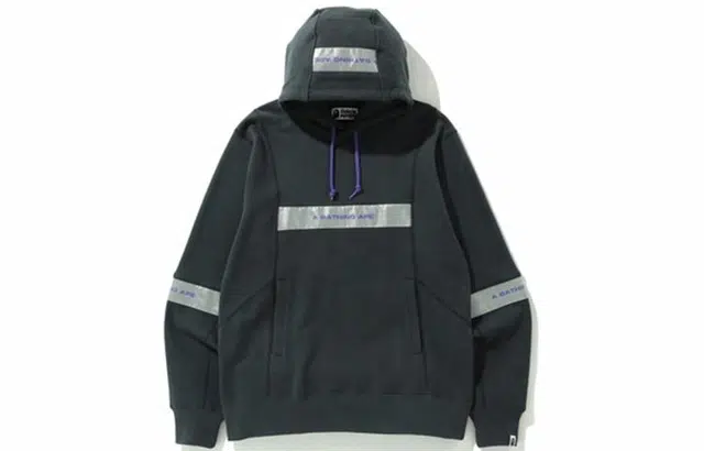 BAPE Wide Patchwork Hoodie Black