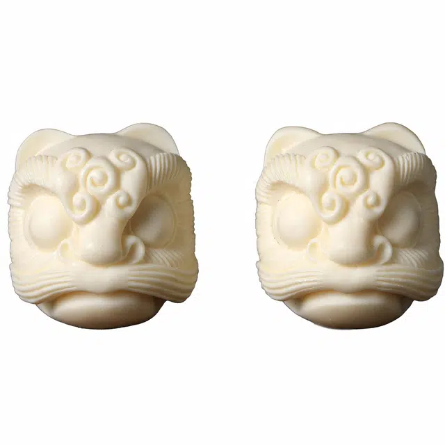 顺丰包邮 絮物 国潮新中式文玩盘玩 醒狮手球 招财纳福好运连连考试考研考公上岸 手工精雕文玩手饰 再造 象牙果 手把件 男女同款情侣款