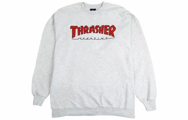 Thrasher Outlined Crew Sweater Ash Gray