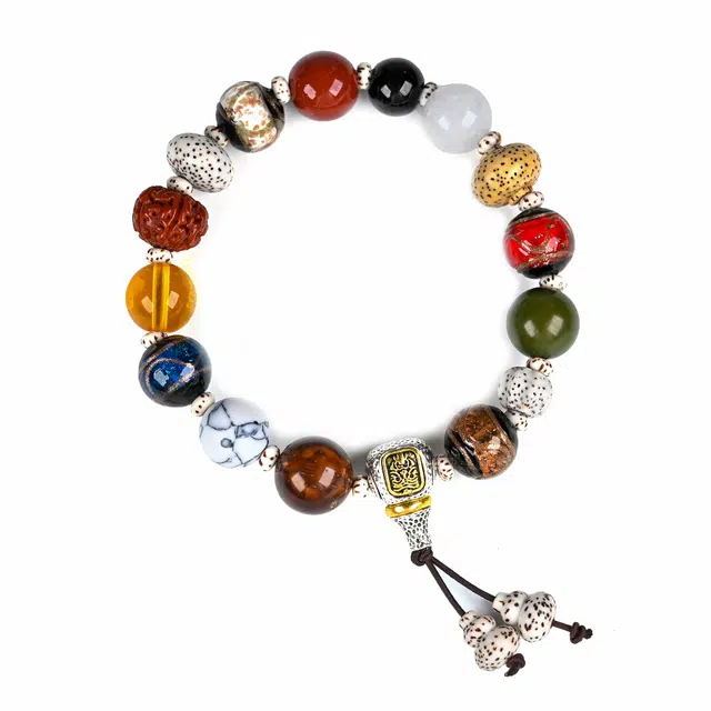 仙友 小众轻奢高级感十八籽多宝珠国潮文玩佛珠手链考研考试考公上岸招财转运本命年平安#好运饰品 菩提子/菩提籽 手串 男女同款情侣款