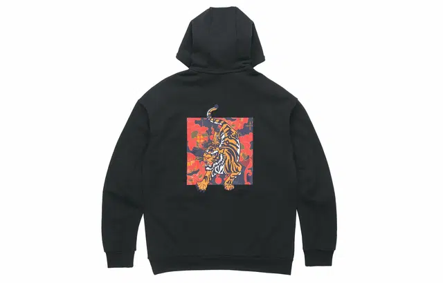 adidas Tiger Print Hoodie Black