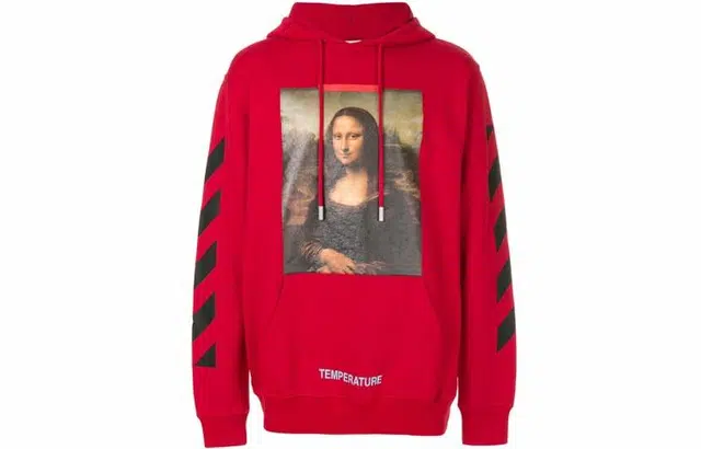 OFF-WHITE Mona Lisa Hoodie Red