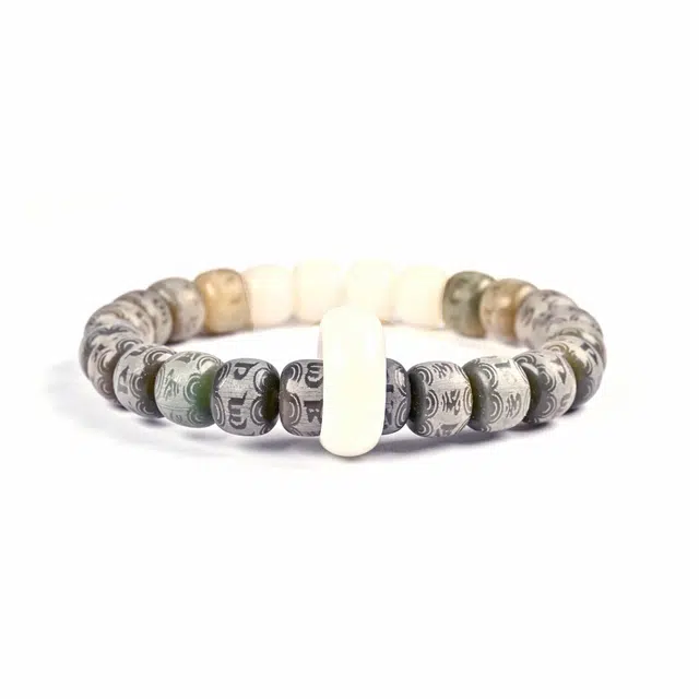 仙友 国风新中式小众高级感文玩佛珠绕指柔考研考试考公上岸转运平安#好运送礼 白玉菩提 手串 男女同款情侣款